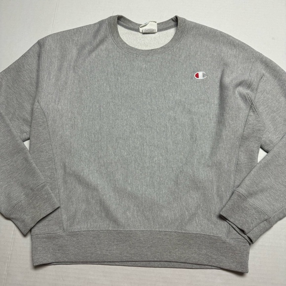 2 Champion Reverse Weave Women's Crewneck Sweatshirts  Gray, Pink Size: Large - Picture 6 of 8